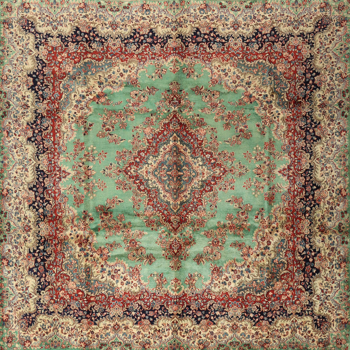 Square Traditional Chestnut Brown Persian Rug, tr2592
