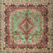 Square Traditional Chestnut Brown Persian Rug, tr2592