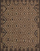 Traditional Dark Gold Brown Southwestern Rug, tr2594