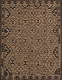 Machine Washable Traditional Dark Gold Brown Rug, wshtr2594