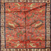 Square Traditional Brown Animal Rug, tr2595