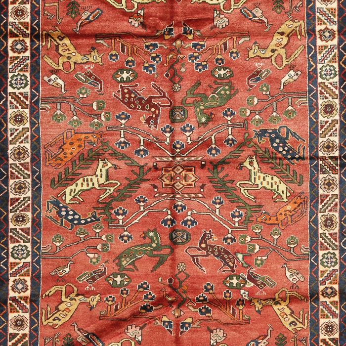 Traditional Brown Animal Rug, tr2595