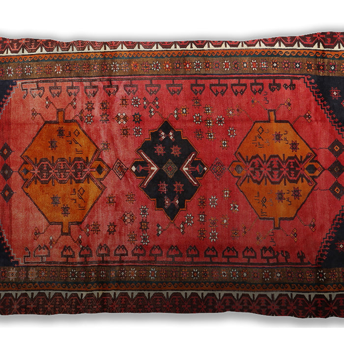 Traditional Classic Rectangular Red Lumbar Throw Pillow, 13 inch by 19 inch, lbtr2596