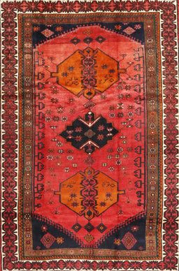 Machine Washable Traditional Red Rug, wshtr2596