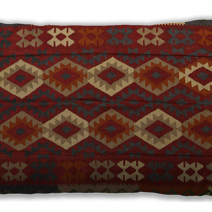 Traditional Classic Rectangular Red Brown Lumbar Throw Pillow, 13 inch by 19 inch, lbtr2597
