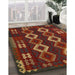 Machine Washable Traditional Red Brown Rug in a Family Room, wshtr2597