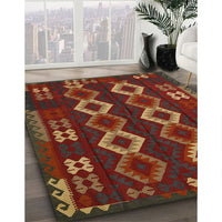 Traditional Reddish Brown Southwestern Rug, tr2597