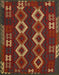 Machine Washable Traditional Red Brown Rug, wshtr2597