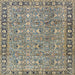 Square Traditional Sage Green Persian Rug, tr2598