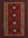 Traditional Dark Brown Southwestern Rug, tr2599