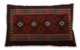 Traditional Classic Rectangular Dark Brown Lumbar Throw Pillow, 13 inch by 19 inch, lbtr2599