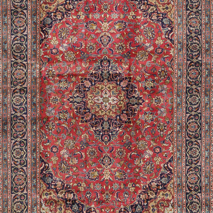 Traditional Saffron Red Medallion Rug, tr2601