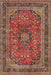 Traditional Fire Brick Red Medallion Rug, tr2602