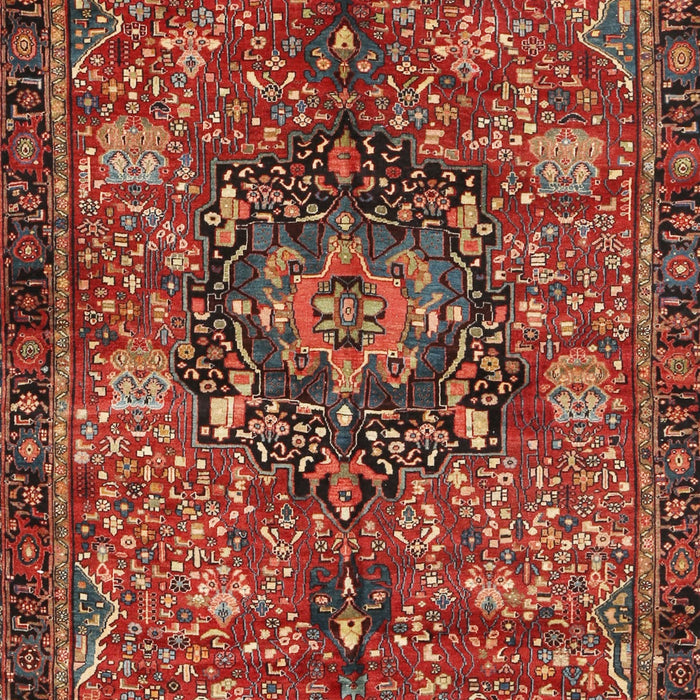 Machine Washable Traditional Tomato Red Rug, wshtr2606