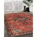 Machine Washable Traditional Tomato Red Rug in a Family Room, wshtr2606