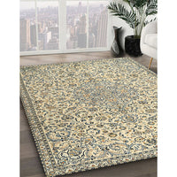 Traditional Khaki Gold Persian Rug, tr2607