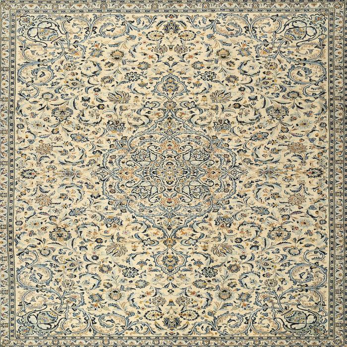 Round Machine Washable Traditional Khaki Gold Rug, wshtr2607