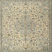 Square Traditional Khaki Gold Persian Rug, tr2607