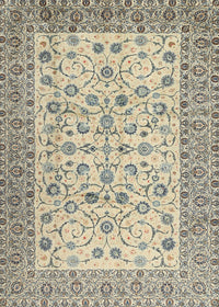 Machine Washable Traditional Khaki Gold Rug, wshtr2608