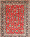 Machine Washable Traditional Red Rug, wshtr260