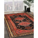 Traditional Saffron Red Persian Rug in Family Room, tr2610