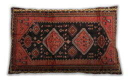 Traditional Classic Rectangular Saffron Red Lumbar Throw Pillow, 13 inch by 19 inch, lbtr2610