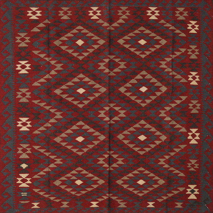 Square Traditional Red Southwestern Rug, tr2611