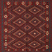 Square Traditional Red Southwestern Rug, tr2611