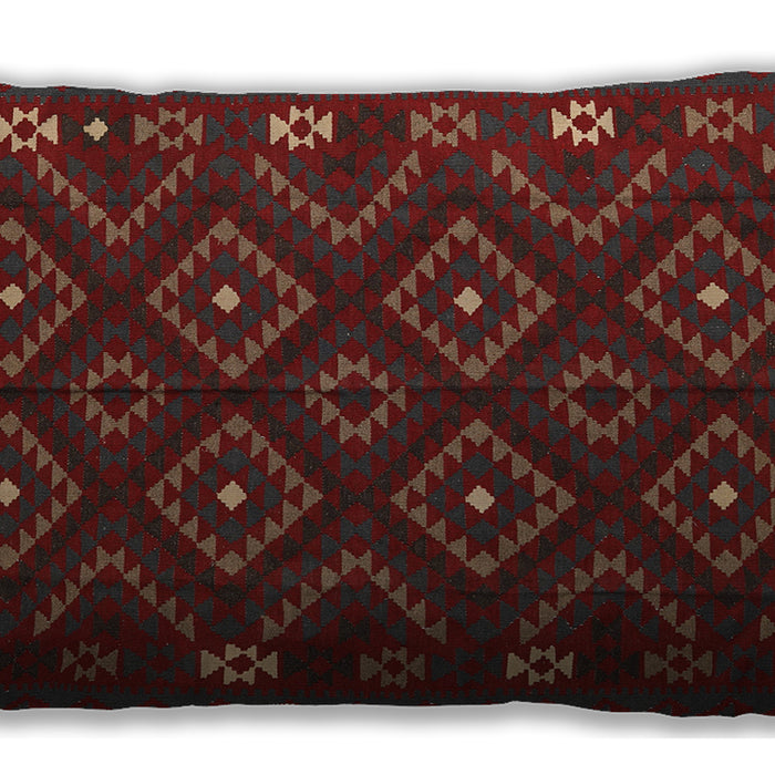 Traditional Classic Rectangular Tomato Red Lumbar Throw Pillow, 13 inch by 19 inch, lbtr2611