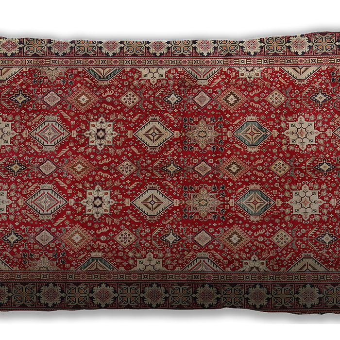 Traditional Classic Rectangular Tomato Red Lumbar Throw Pillow, 13 inch by 19 inch, lbtr2612