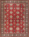 Machine Washable Traditional Tomato Red Rug, wshtr2612