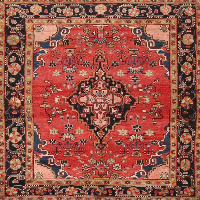 Square Traditional Rust Pink Persian Rug, tr2615