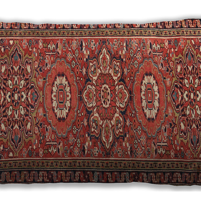 Traditional Classic Rectangular Peru Brown Lumbar Throw Pillow, 13 inch by 19 inch, lbtr2616