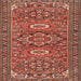 Round Machine Washable Traditional Peru Brown Rug, wshtr2616