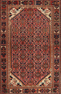 Machine Washable Traditional Rust Pink Rug, wshtr2617