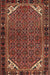 Machine Washable Traditional Rust Pink Rug, wshtr2617