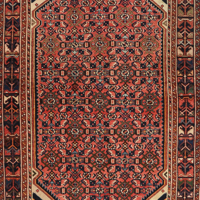 Machine Washable Traditional Rust Pink Rug, wshtr2617