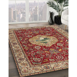 Traditional Red Persian Rug in Family Room, tr2619