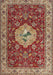 Machine Washable Traditional Tomato Red Rug, wshtr2619