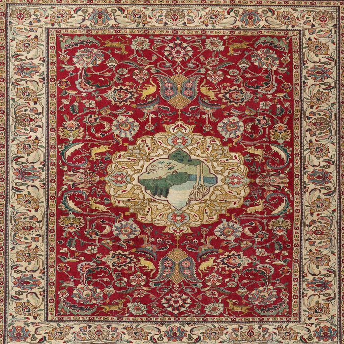 Square Traditional Red Persian Rug, tr2619