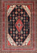 Machine Washable Traditional Orange Salmon Pink Rug, wshtr261