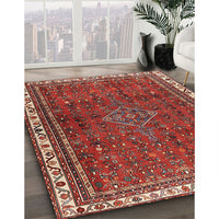 Traditional Orange Salmon Pink Persian Rug, tr2620