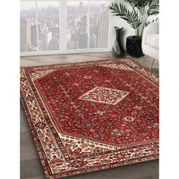 Traditional Orange Salmon Pink Medallion Rug, tr2621