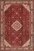 Traditional Orange Salmon Pink Medallion Rug, tr2621