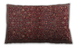 Traditional Classic Rectangular Dark Almond Brown Lumbar Throw Pillow, 13 inch by 19 inch, lbtr2623