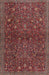 Machine Washable Traditional Dark Almond Brown Rug, wshtr2623