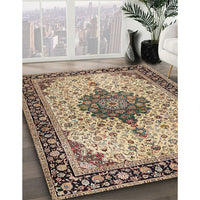 Traditional Reddish Brown Medallion Rug, tr2625