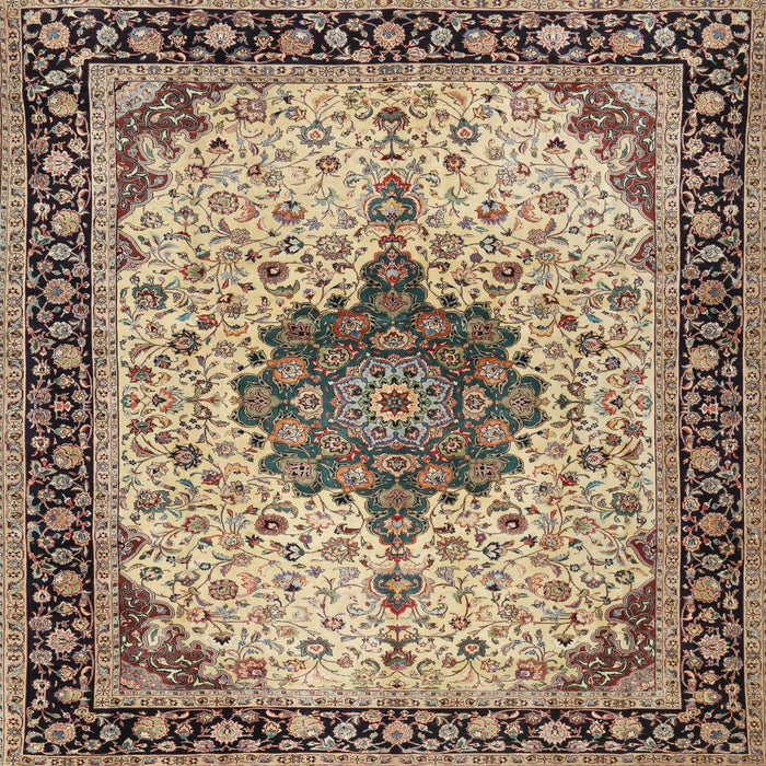 Round Machine Washable Traditional Sepia Brown Rug, wshtr2625