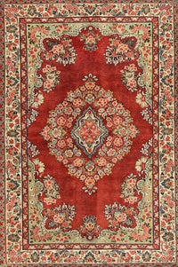 Machine Washable Traditional Sand Brown Rug, wshtr2626