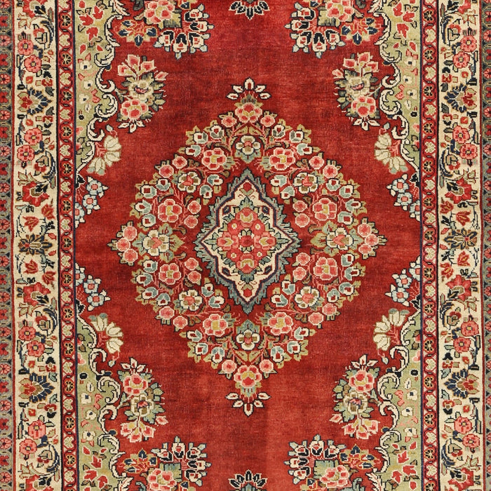 Machine Washable Traditional Sand Brown Rug, wshtr2626